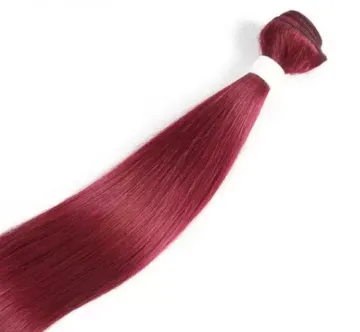 10A  Grade human hair bundles, #99J Straight Brazilian virgin  hair bundles Human