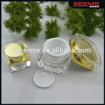 10g 5g PS Empty Cosmetics Silver/ Gold Lid Plastic Gel Jar,10g 5g clear jar 10g 5g clear jar plastic