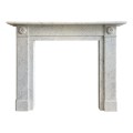 Luxury White Marble Fireplace Surround with Natural Veins