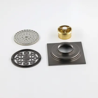 Brass Bathroom Drain Strainer - Invisible Square Floor Drain