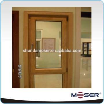 German style wood window with security and sound proof double glass