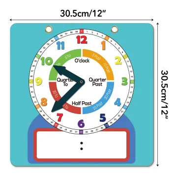 Autism-Friendly Early Education Toy: Wooden Shape and Color Sorting Teaching Clock for Children's Cognitive Development