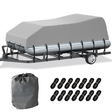 Customized Size Heavy Duty Waterproof 600D Fabric Boat Cover - Rainproof and Dustproof Pontoon Boat Cover