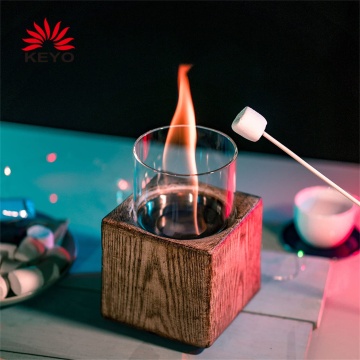 Newest Design Decorations Square Mini Indoor Free Standing Bio Ethanol Tabletop Fireplace