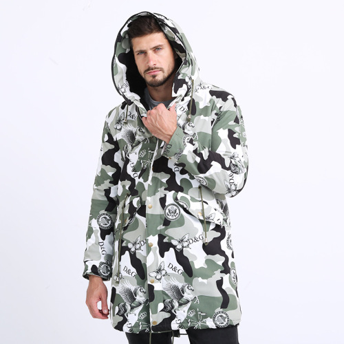 Factory Wholesale Custom Camo Parka Jacket with Fur