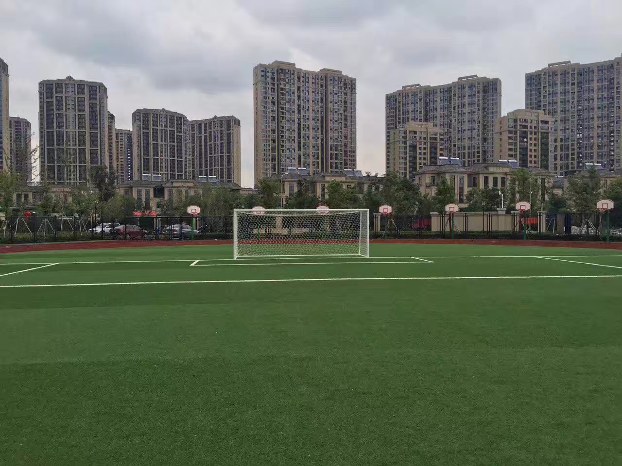 Steel movable 11 player football goal