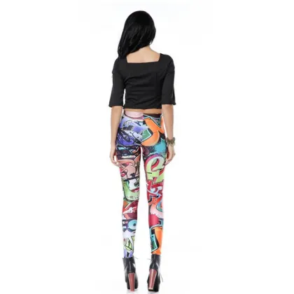 New printting girls hot leggings sexy legging 3D printing japanese legging pantyhose jeans leggings