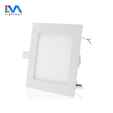 AC85-265V Luz tibia 6W 120x120 Downlight de panel LED cuadrado ultra delgado
