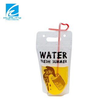 Bolsa de agua sellable de 10oz desechable con embaladera con paja - 1 litro