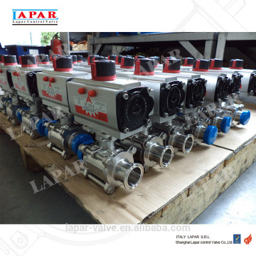 LAPAR Pneumatic Sanitary Ball Valve with ACTREG ADA Actuator
