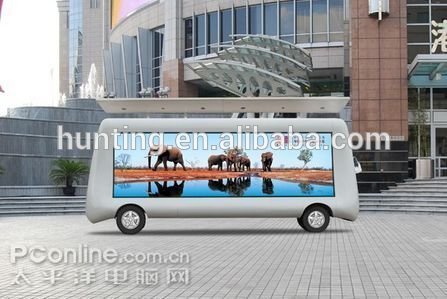 Waterproof outdoor mobile led display trailer P10 outdoor 3 sides led screen xxx video wall