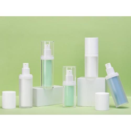 Plastic Round Double Wall Refillable Airless Bottle