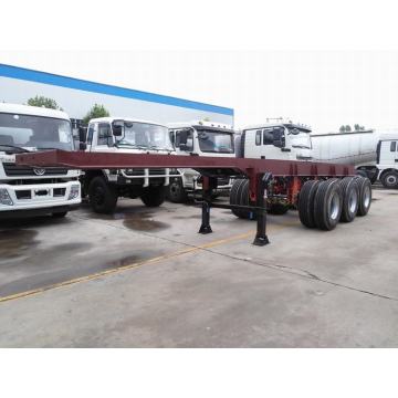 Menggunakan 3 gandar 40ft flatbed trailer