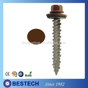 Shades of Red Roofing Screw with Bonded Washer