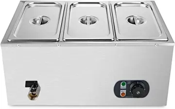 Catering Cooking Equipment Commercial Bain Marie for Sale with Three Pans