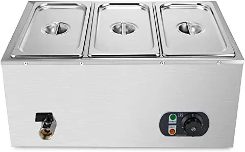 Catering Cooking Equipment Commercial Bain Marie for Sale with Three Pans