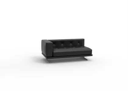 Office Furniture Home Office Waiting Sofa Chair Metal Base Fabric