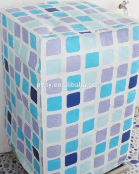 Home amenity kit blue block printing washing machine cover