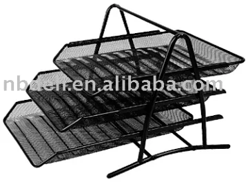 Mesh 3-tier document tray