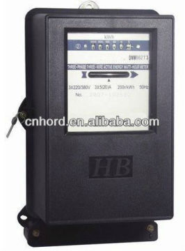 Three Phase Mechanical Energy Meter (Black Cover Metalic Base)