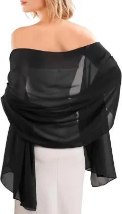 Chiffon Shawl Wraps for Women Evening Dresses Soft Scarf Formal Wedding Bridal Scarves