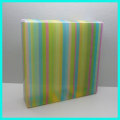 High quality custom stripe service rectangle soft crease storage folding plastic box gift