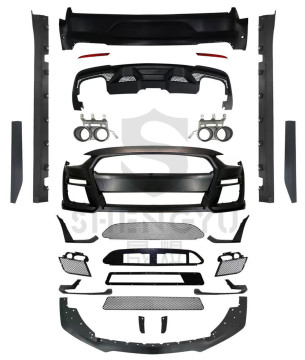 Body Kit for Ford Mustang 2015-2017: Upgrade to GT500 Shelby - Bumpers, Rear Lip, Side Skirts, Exhaust Pipes