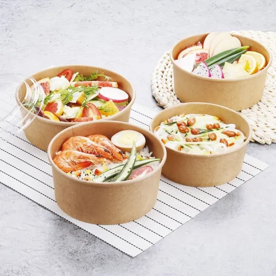 Disposable Paper Soup Takeaway Bowl Salad Lunch box