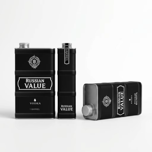 Coleção de latas de uísque premium com latas de vinho