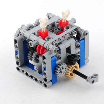 Stemedu DIY High-tech 4 Speed Gearbox Kit - Building Blocks Toys MOC Car Transmission Parts for Kids