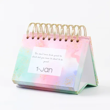 Custom Table Calendar Motivational 365 Day Calendar Desk
