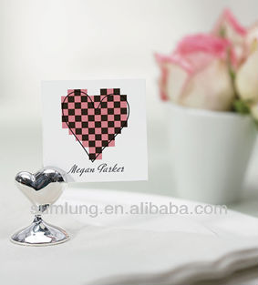 Cheap "Swish" Heart Place Card Holders Favors Gifts 10