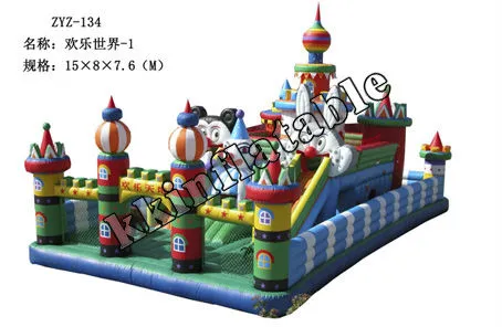 Mickey inflatable amusement parks with bouncy slide