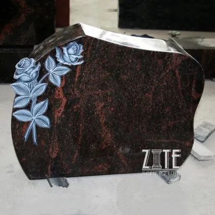 Best Detailed Carvings western style granite headstone
