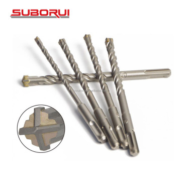 SUBORUI SDS Plus Tungstten Carbide Cross Tip Drill Bits pour pierre dure, marbre, mur et béton