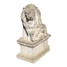 Antique Style Stone Lion Statue for Outdoor Use