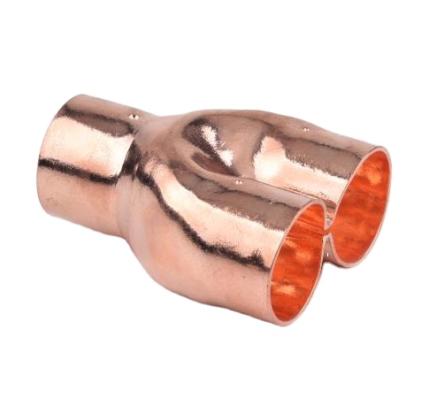 Refrigeration Parts Copper Pipe fitting Distribute Connector CXC Copper Pipes Fittings Tube