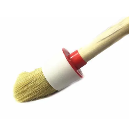 wooden handle 3 pieces car detail brushes