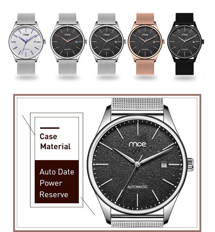 mens fashion minimalist custom logo watch