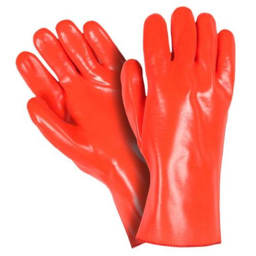 Rękawice powlekane PVC w kolorze pomarańczowym