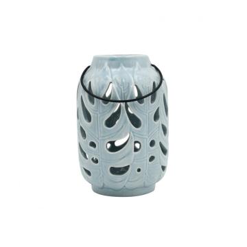 Sky Blue Classic Fashion Candle Holder With Handle