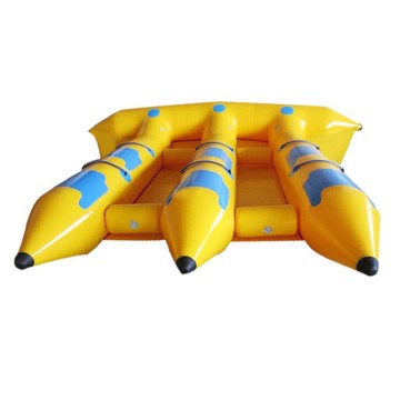 Inflatable Banana Boat with High-Traction Floating Surface for Outdoor Use