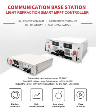 Ipandee Photovoltaic Telecom Base Station tower Solar charge controller Rack Mount 48V 60A 120A Mppt Solar Charge Controller