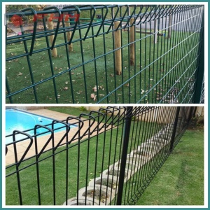 Bahçe için PVC Kaplı Galvanizli BRC çit Üçgen bükme