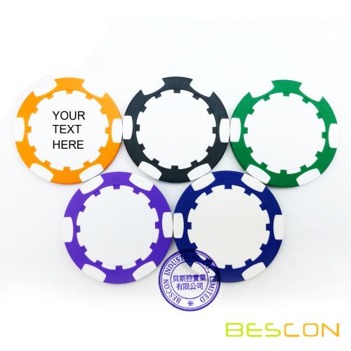 Custom Clay Composite Poker Chips, Imprinted with Your Personalized Text
