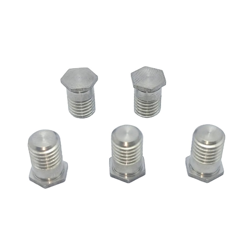 303 stainless steel M7*10 hexagon shaped bolt metric hex head machine screws