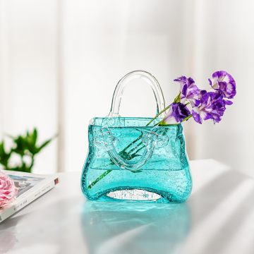 Bình túi xách kính dễ thương cho trang trí nhà