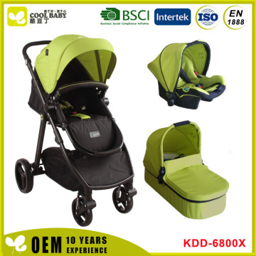 Polyester Baby Stroller 3 in 1 Manufacturer Stroller with Carrying Cot and Car Seat in Dubai
