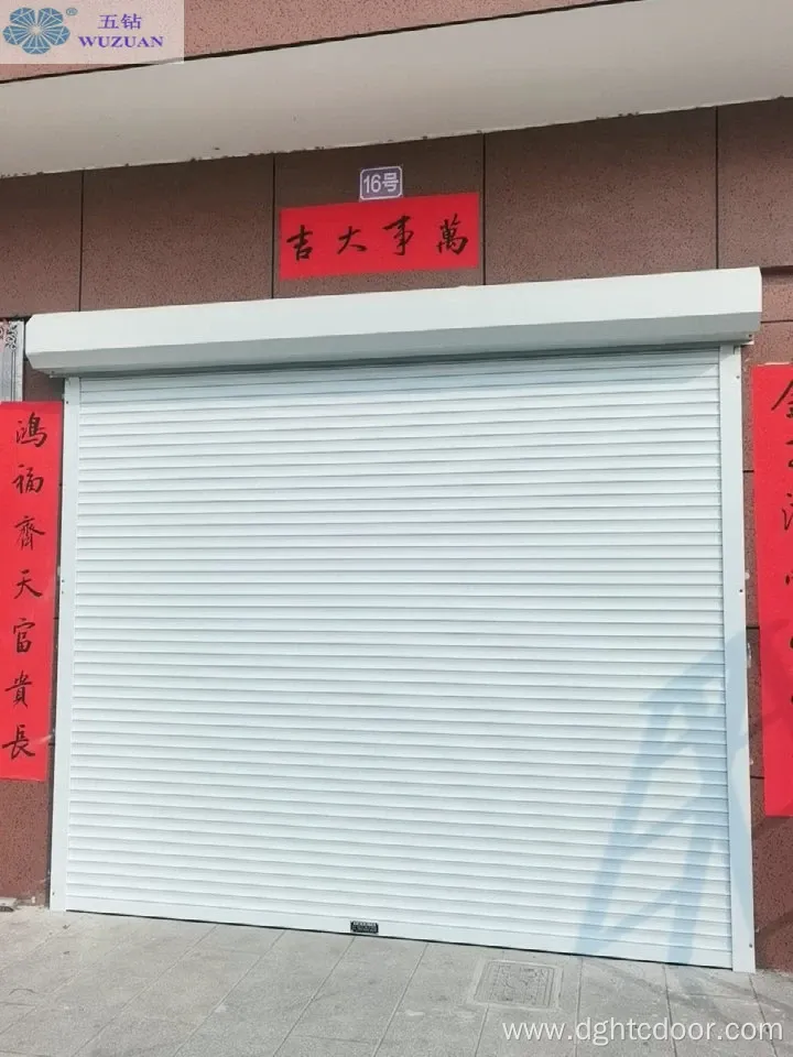 Automatic Aluminium 77mm Slats Insulated Rolling Shutters