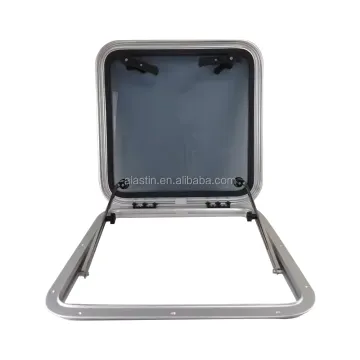 Aluminum Rectangular Boat Hatch Porthole Window - Tempered Glass Marine Accessory
